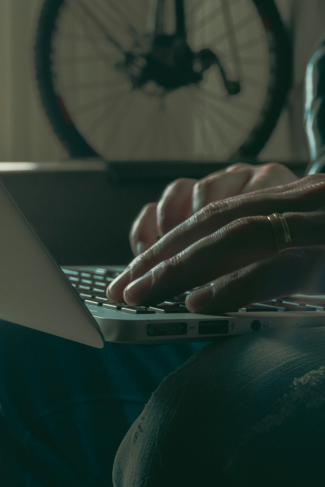 mystery author typing